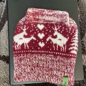 Hand knitted beanie
